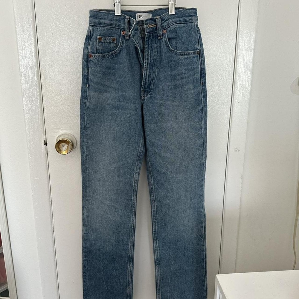 Zara Blue Straight Jeans